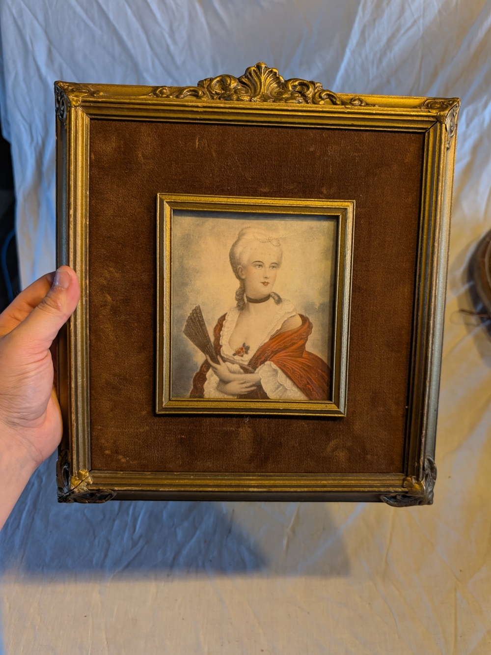 2/70$ Vintage Gold and Brown Framed Portrait Wall Art